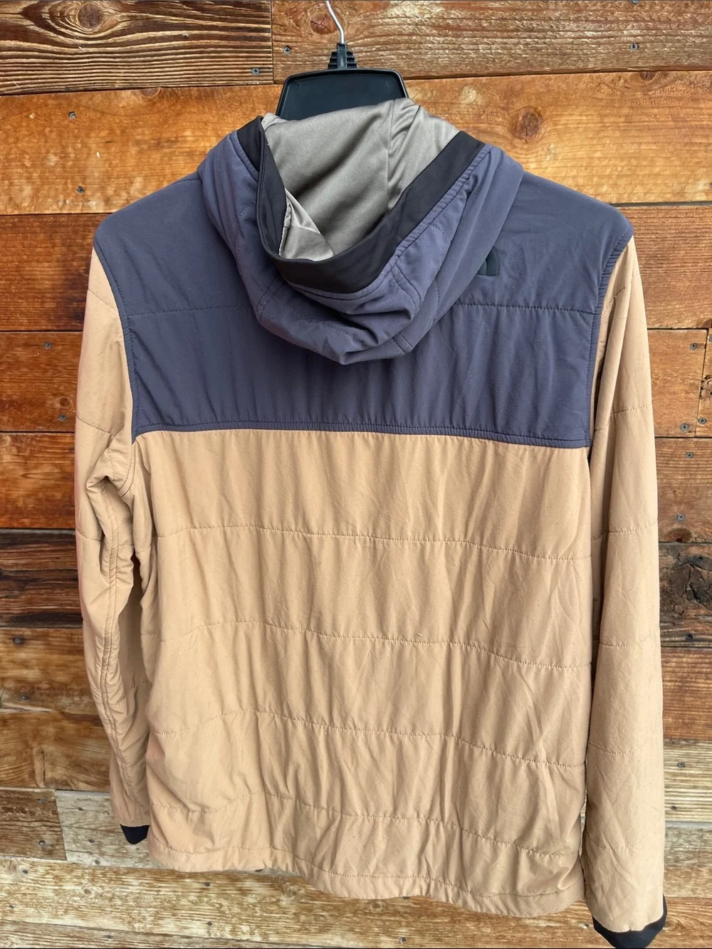 The North Face Men’s Colorblock Hooded Insulated Jacket Size S Brown Black